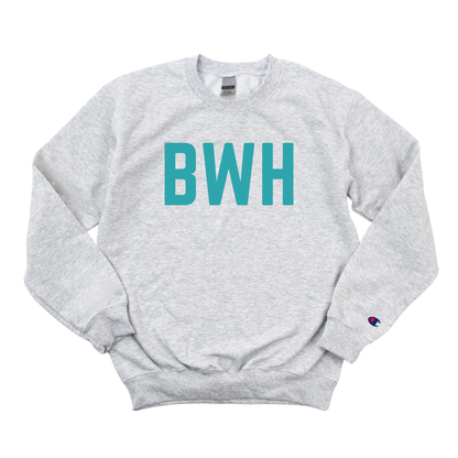 TEAL BWH RN CHAMPION CREWNECK
