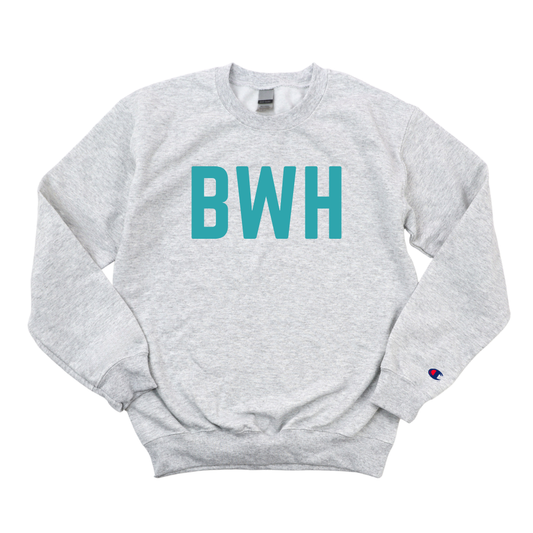TEAL BWH RN CHAMPION CREWNECK