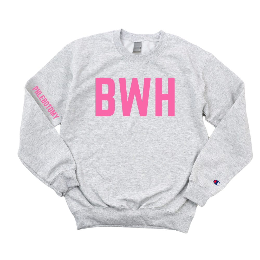 PINK BWH PHLEBOTOMY CREWNECK
