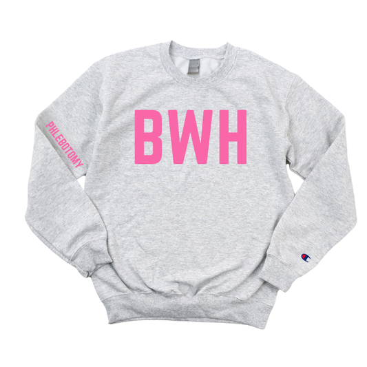 PINK BWH PHLEBOTOMY CREWNECK