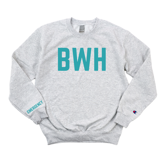 TEAL BWH EMERGENCY CREWNECK