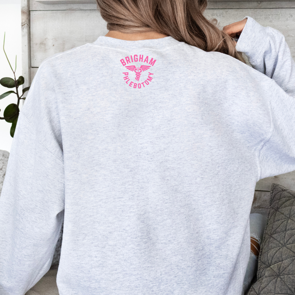 PINK BWH PHLEBOTOMY CREWNECK