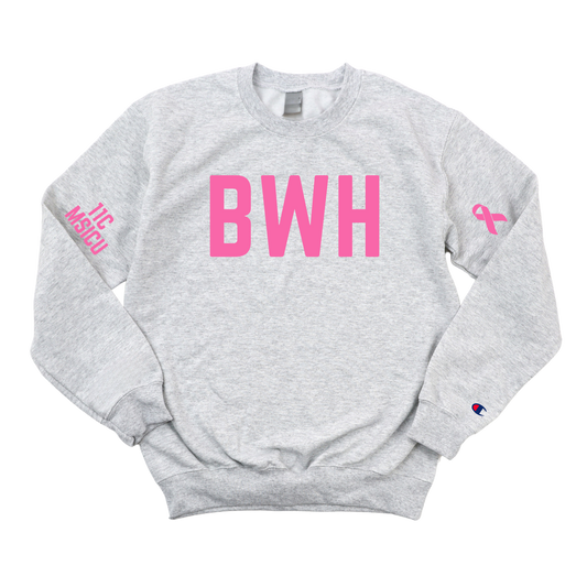 PINK BWH 11C MSICU CHAMPION CREWNECK