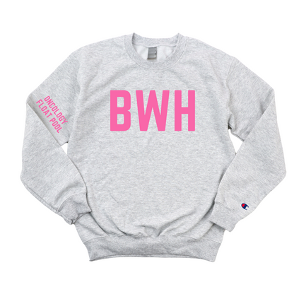 PINK BWH ONCOLOGY FLOAT POOL CHAMPION CREWNECK