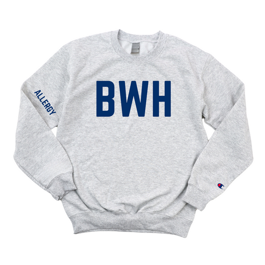 NAVY BWH RN ALLERGY CHAMPION CREWNECK
