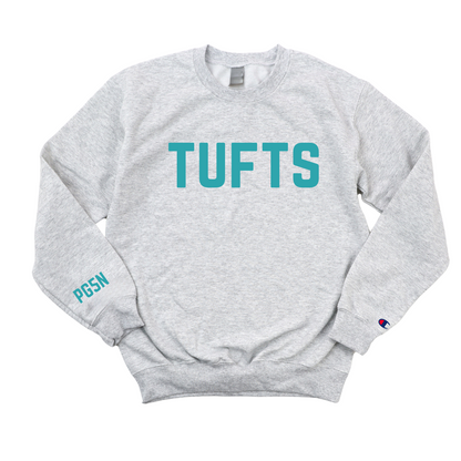 TUFTS TEAL PG5N RN CHAMPION CREWNECK - CLEARANCE