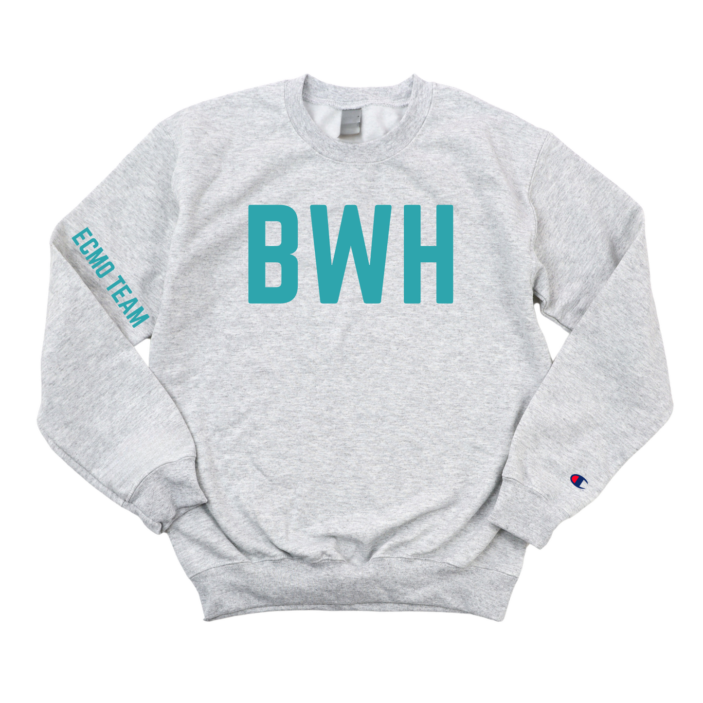 TEAL BWH ECMO TEAM CHAMPION CREWNECK