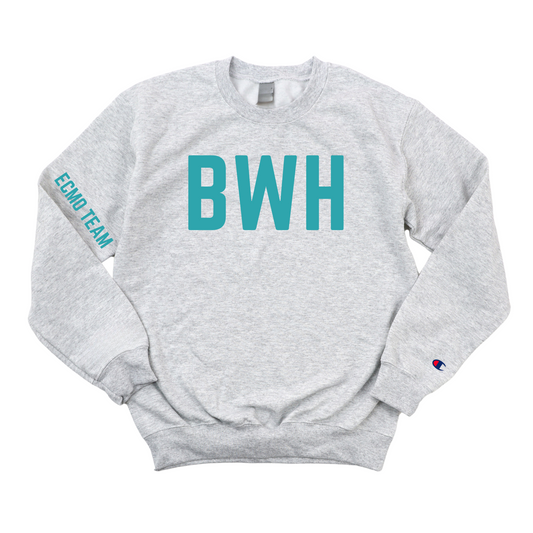 TEAL BWH ECMO TEAM CHAMPION CREWNECK
