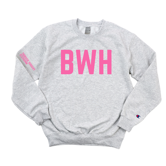 PINK BWH THORACIC SURGERY STEPDQWN CHAMPION CREWNECK