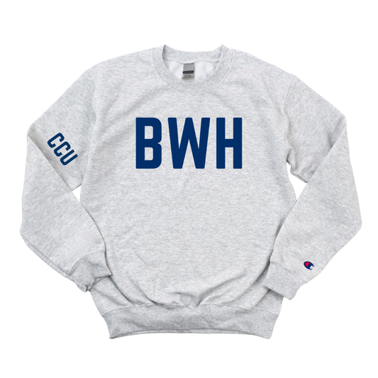 NAVY BWH RN CCU CHAMPION CREWNECK CLEARANCE