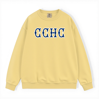 CCHC NAVY SOX LETTERS CREWNECK