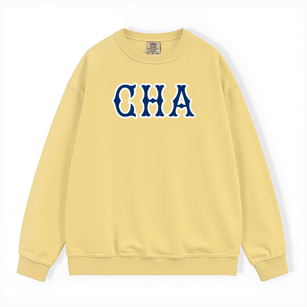 CHA NAVY SOX LETTERS CREWNECK