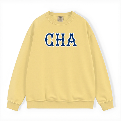 CHA NAVY SOX LETTERS CREWNECK
