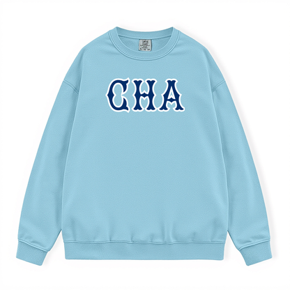 CHA NAVY SOX LETTERS CREWNECK