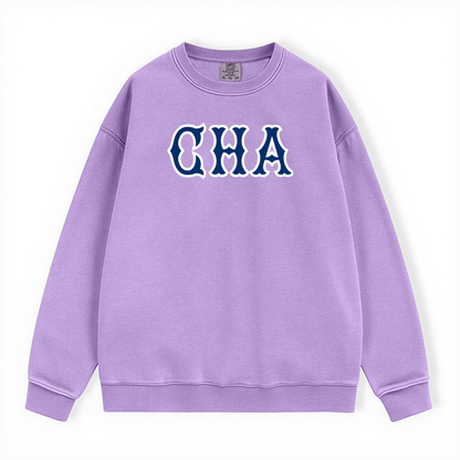 CHA NAVY SOX LETTERS CREWNECK