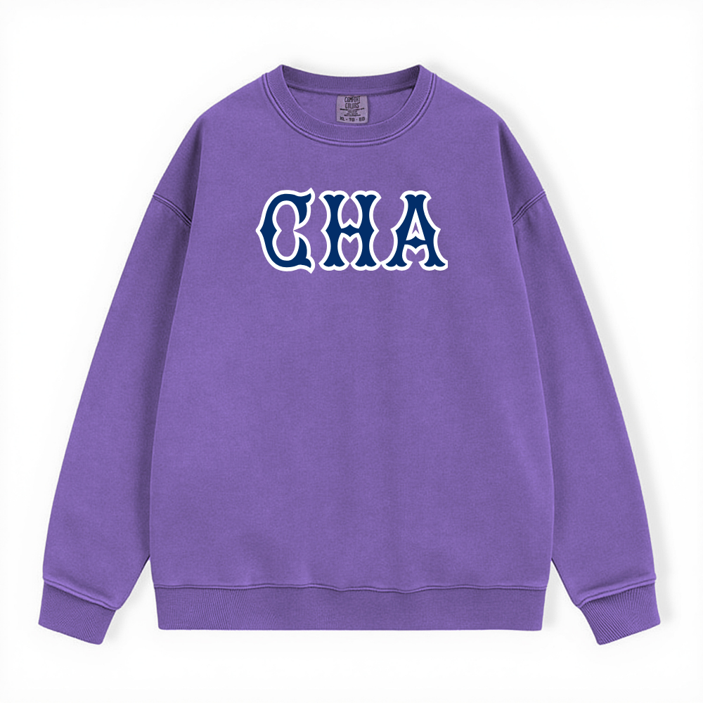 CHA NAVY SOX LETTERS CREWNECK
