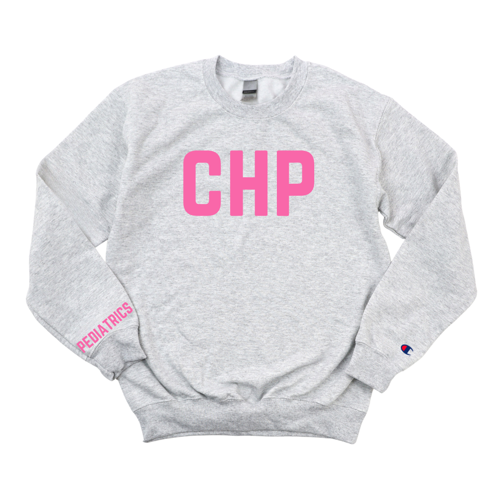 PINK CHP PEDIATRICS CHAMPION CREWNECK