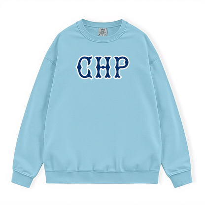 CHP NAVY SOX LETTERS CRWNECK