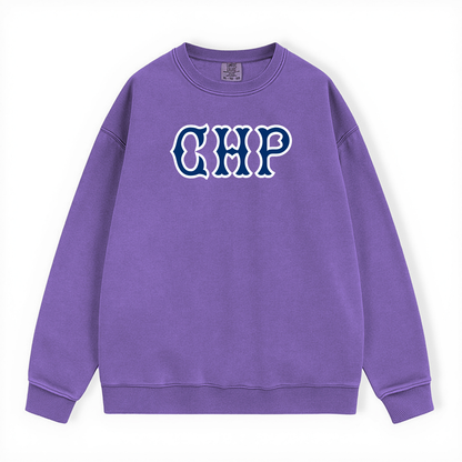 CHP NAVY SOX LETTERS CRWNECK