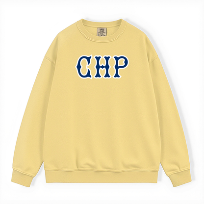 CHP NAVY SOX LETTERS CRWNECK