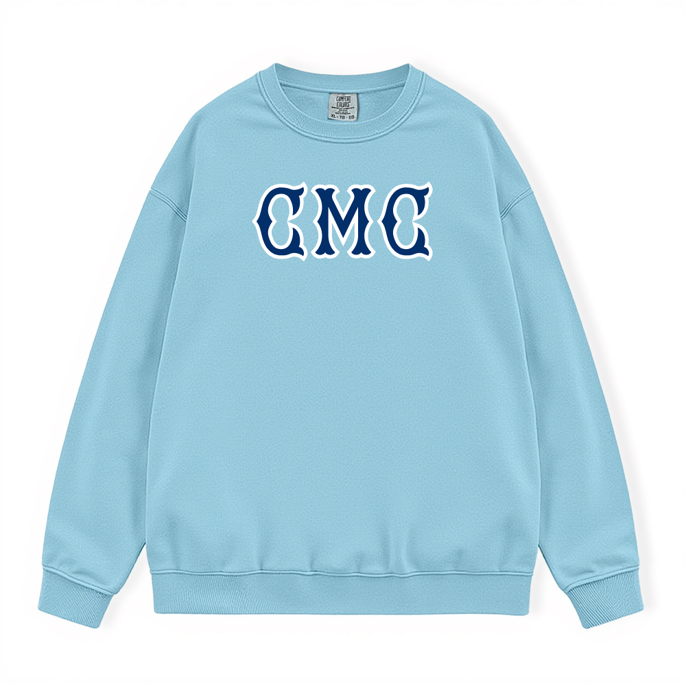 CMC NAVY SOX LETTERS CREWNECK