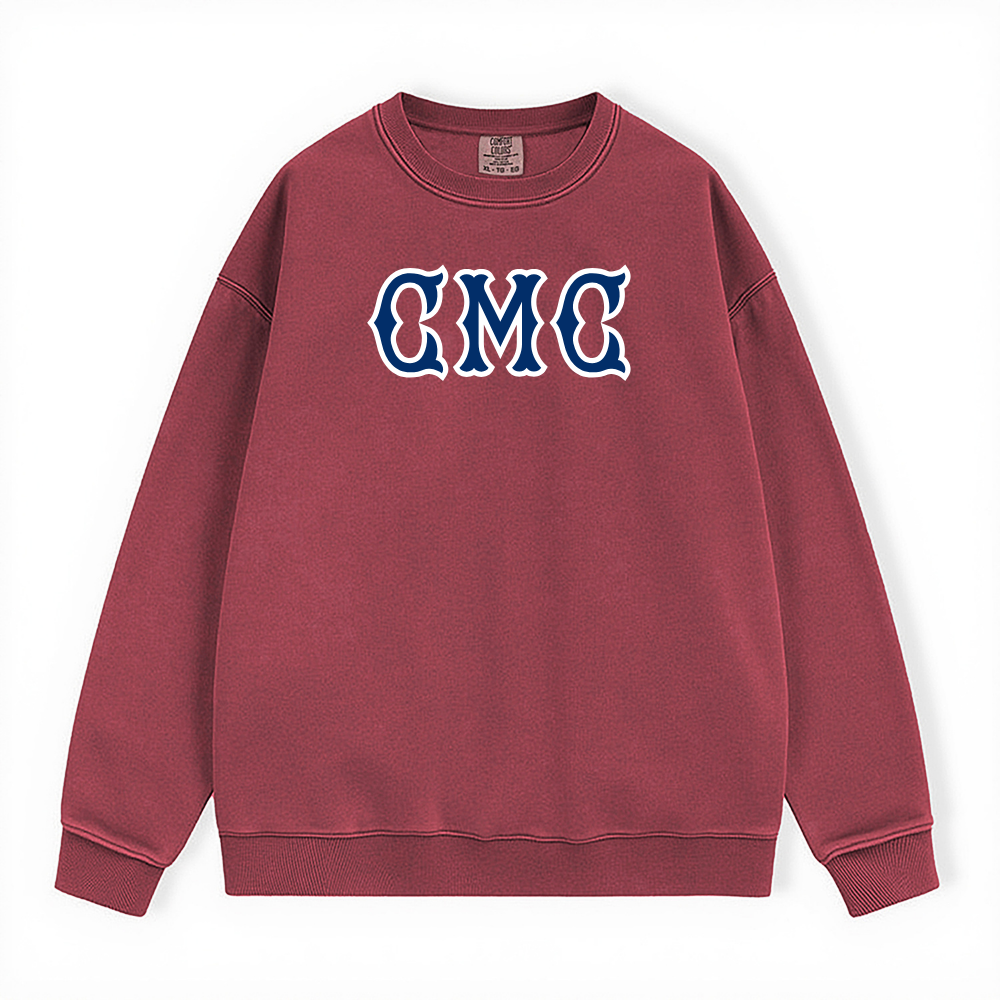CMC NAVY SOX LETTERS CREWNECK