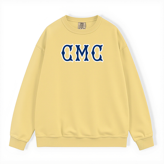 CMC NAVY SOX LETTERS CREWNECK