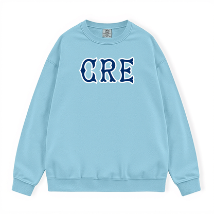 CRE NAVY SOX LETTERS CREWNECK