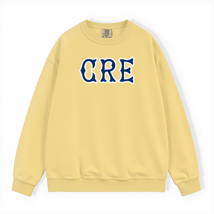 CRE NAVY SOX LETTERS CREWNECK