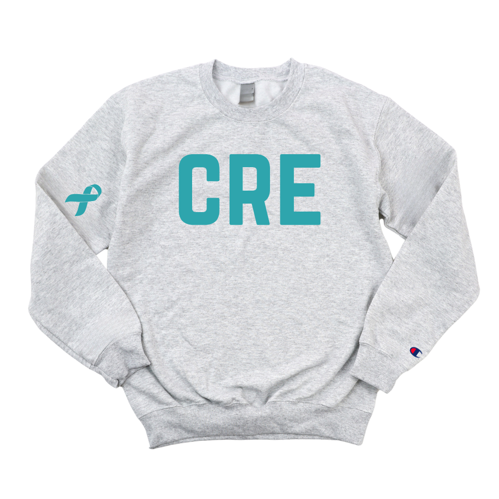 CRE OVARIAN CANCER AWARENESS CHAMPION CREWNECK