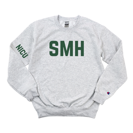 DARK GREEN SMH NICU CHAMPION CREWNECK