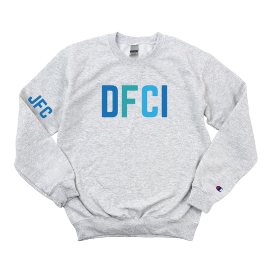 MULTICOLOR BLUE DFCI RN JFC CHAMPION CREWNECK