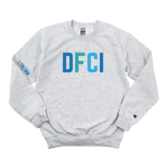 MULTICOLOR BLUE DFCI CA - LYM/MM CHAMPION CREWNECK