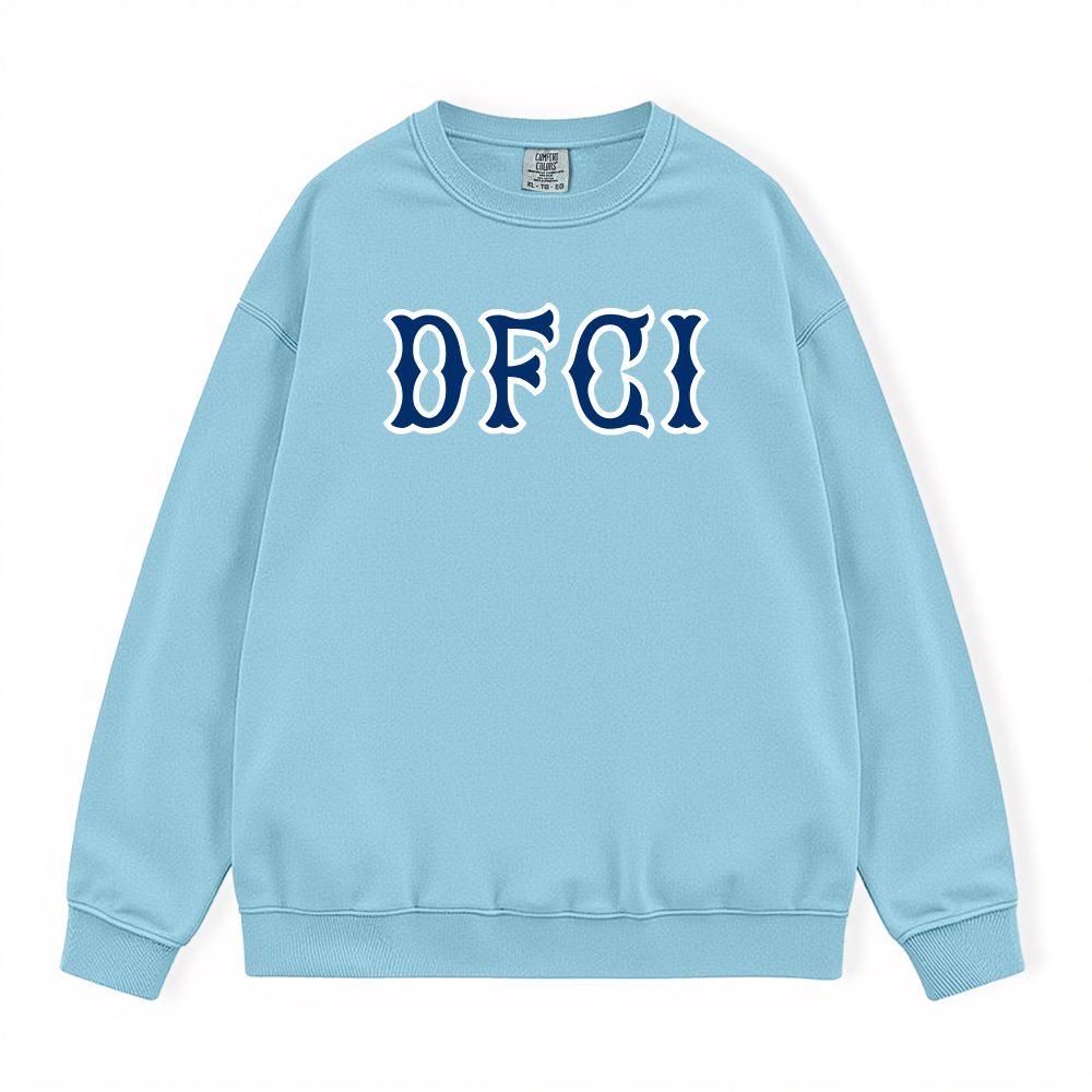 DFCI NAVY SOX LETTERS CREWNECK