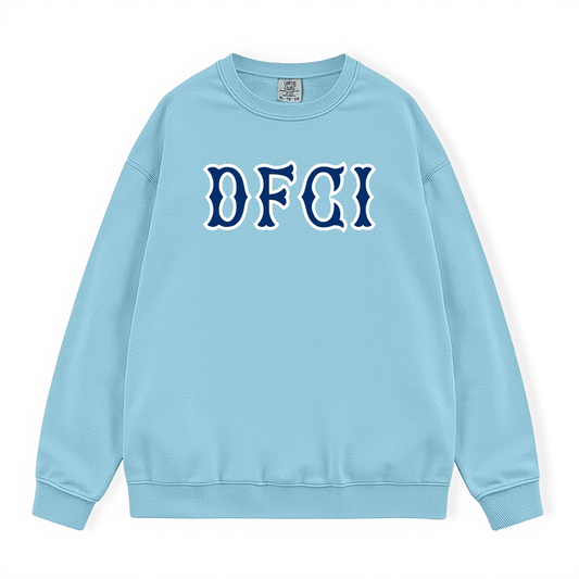 DFCI NAVY SOX LETTERS CREWNECK
