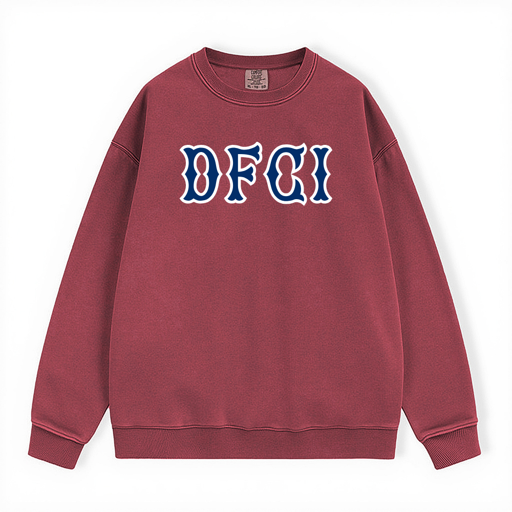 DFCI NAVY SOX LETTERS CREWNECK