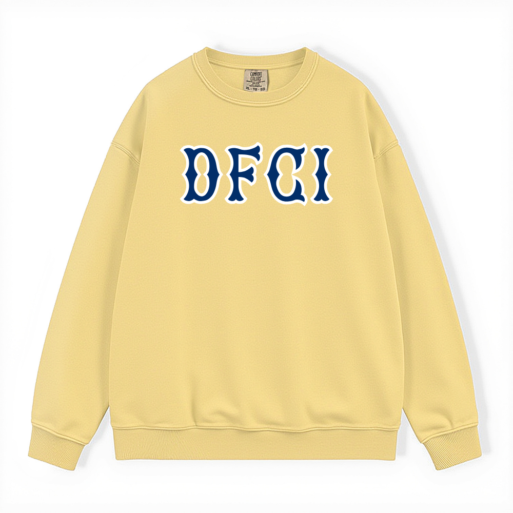 DFCI NAVY SOX LETTERS CREWNECK