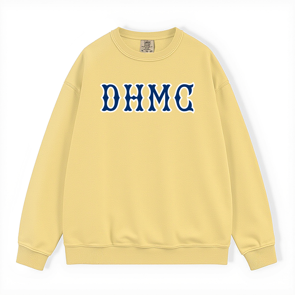 DHMC NAVY SOX LETTERS CREWNECK