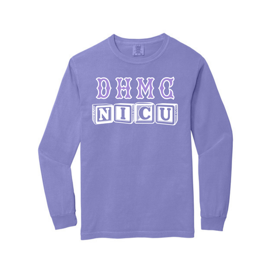 DHMC BLOCK LETTERS NICU LONG SLEEVE