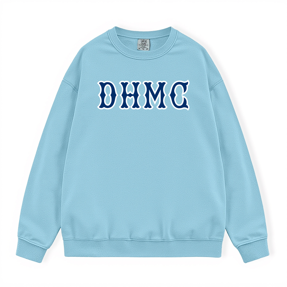 DHMC NAVY SOX LETTERS CREWNECK