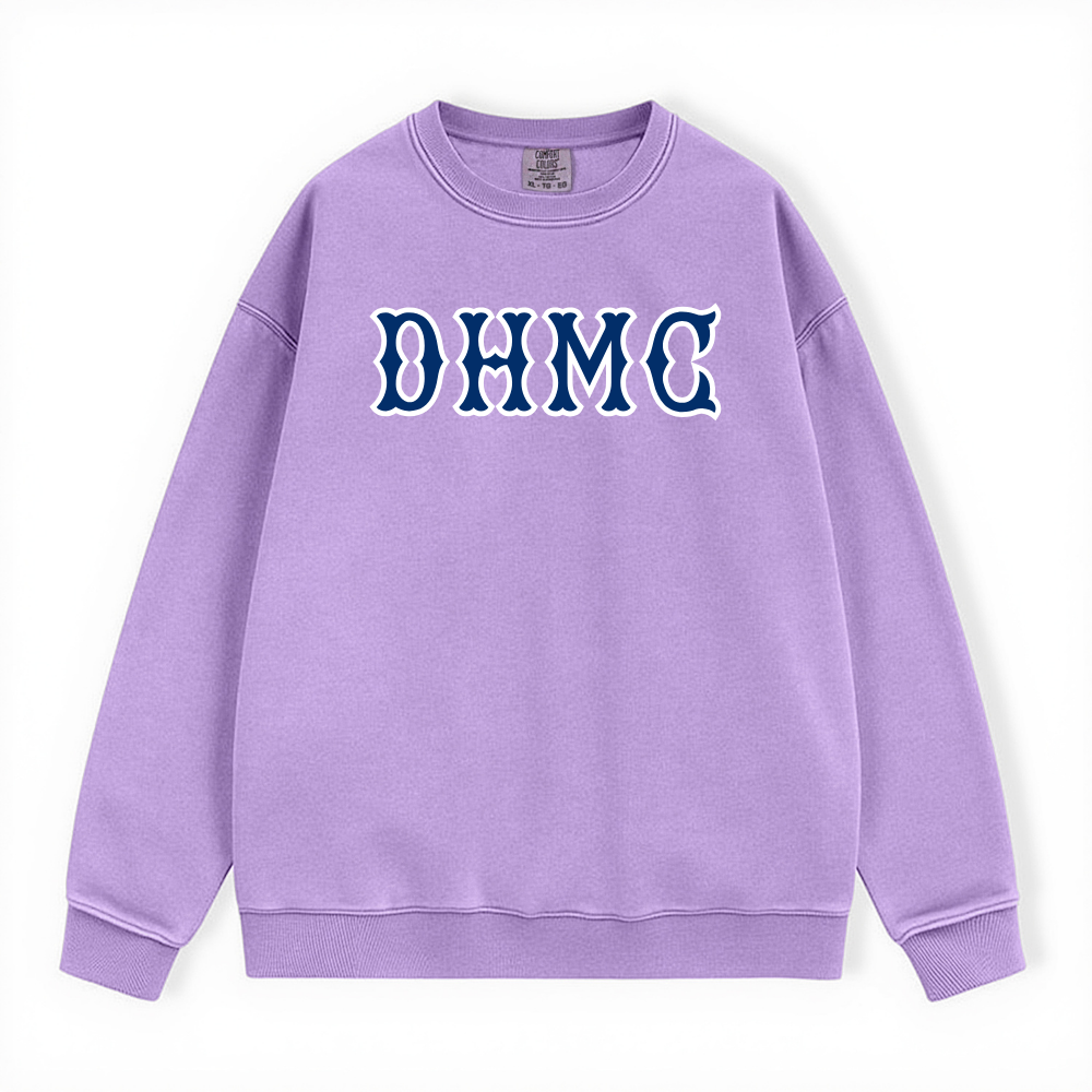 DHMC NAVY SOX LETTERS CREWNECK