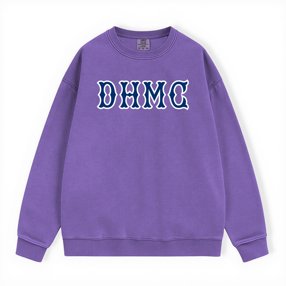DHMC NAVY SOX LETTERS CREWNECK