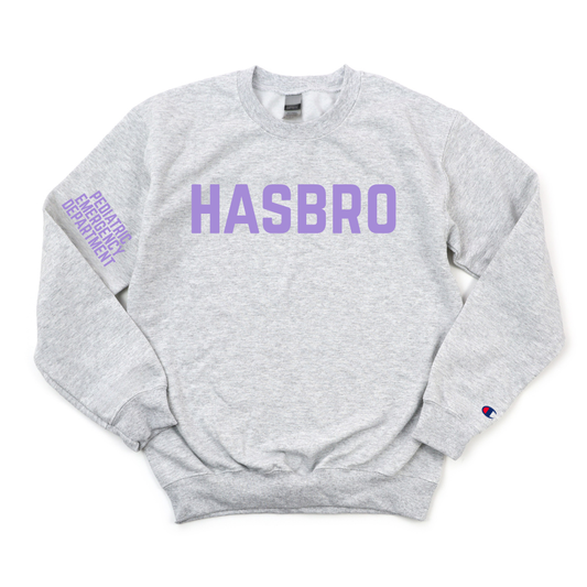 TEAL HASBRO - PEDIATRIC EMERGENCY DEPARTMENT CHAMPION CREWNECK
