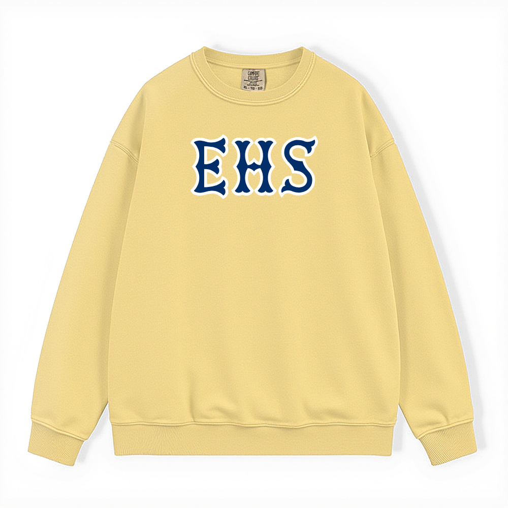 EHS NAVY SOX LETTERS CREWNECK