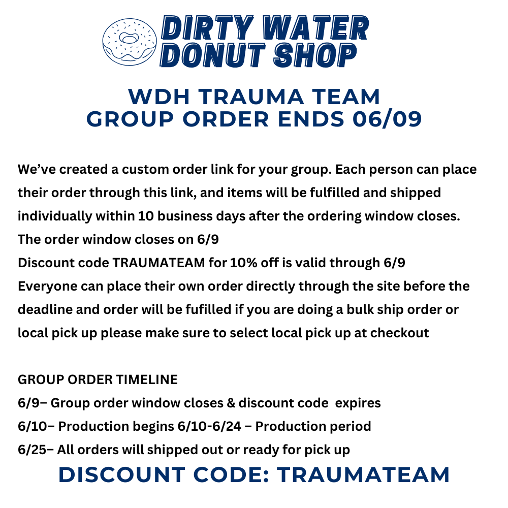 MULTICOLOR BLUE WDH TRAUMA TEAM CHAMPION CREWNECK
