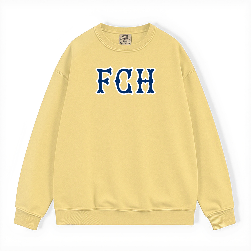 FCH NAVY SOX LETTERS CREWNECK