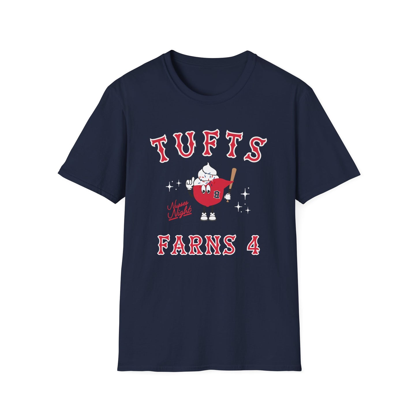 NAVY TUFTS FARNS 4 NURSES NIGHT SOFTSTYLE TEE - CLEARANCE