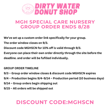 PINK MGH SPECIAL CARE NURSERY CHAMPION CREWNECK GROUP ORDER ENDS 8/28