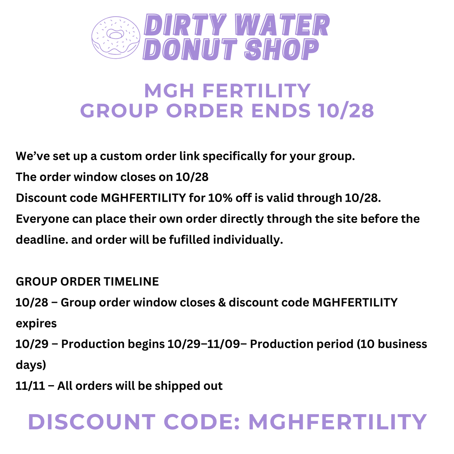 PINK MGH FERTILITY CHAMPION CREWNECK