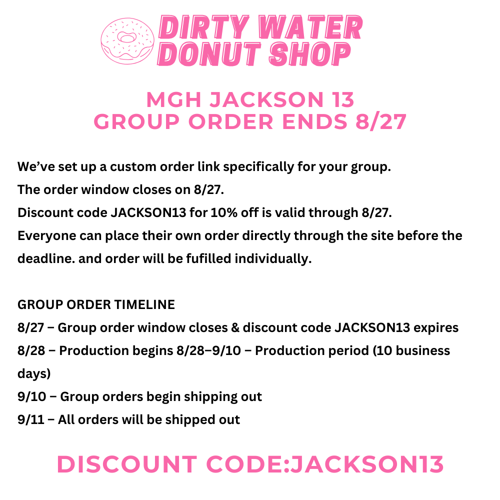 PINK MGH JACKSON 13 CHAMPION CREWNECK GROUP ORDER ENDS 8/27